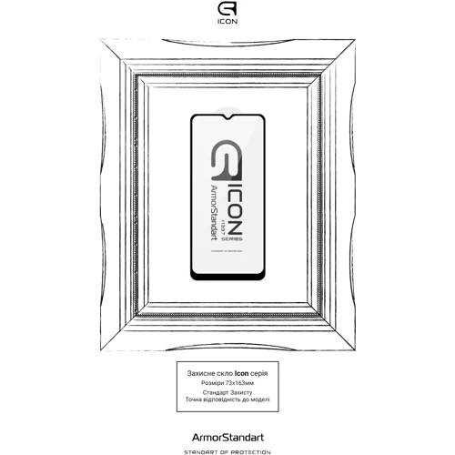 Аксессуар для смартфона ArmorStandart Tempered Glass Icon Black for Samsung A037 Galaxy A03s (ARM59785) фото 4
