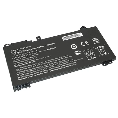 Батарея для ноутбука HP RE03 ProBook 430 G6 11.55V Black 3500mAh OEM (75540): Сумісність HP ProBook 440 G6. ZHAN 66 Pro 15 G2. ProBook 455 G6. ProBook 450 G6. ProBook 445R G6. ZHAN 66 Pro 14 G3. ProBook 455R G6. ProBook 430 G6. ZHAN 66 Pro 14 G2. ProBook 445 G6.