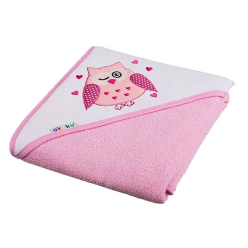 Рушник з капюшоном Akuku 100x100 см, рожевий (A1243): undefined undefined