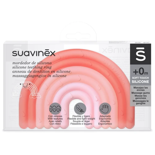 Прорезыватель Suavinex силиконовый с пузырьками STEP 1/розовый (401434): Производитель Suavinex