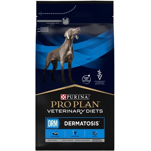 Сухий корм для собак Pro Plan Veterinary Diets DRM Drmatosis підтримка функції шкіри при дерматозах та надмірному випаданні вовни 3 кг (7613035156289)