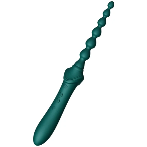 Мультифункциональный вибратор Zalo - Bess 2 Turquoise Green (4 насадки, подогрев)