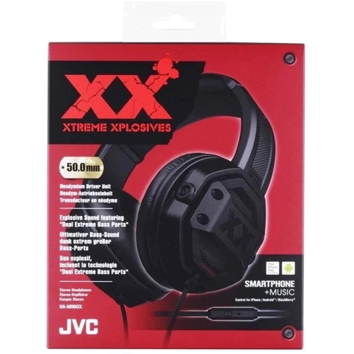 Наушники JVC HA-MR60X Black: Тип крепления оголовные