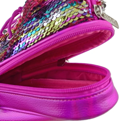Пенал мягкий YES TP-24 ''Sneakers with sequins'' rainbow (532722): Материал Эко-кожа, ПВХ