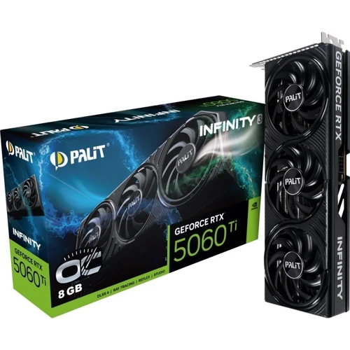 Видеокарта Palit GeForce RTX 5060 Ti Infinity 3 OC 8GB (NE7506TS19P1-GB2062S)