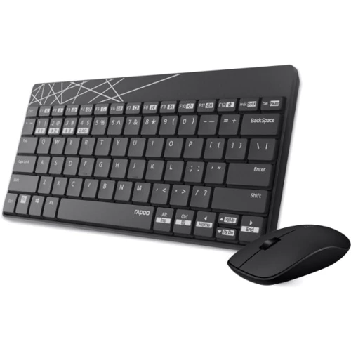 Комплект беспроводной RAPOO 8000M Wireless Black: Назначение компактная