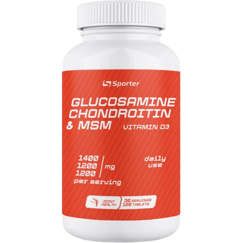 Sporter Glucosamine Chondroitin MSM + D3 120 Tablets (817071)
