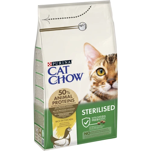 Сухий корм Cat Chow Sterilized для дорослих стерилізованих кішок з куркою 1.5кг (12251683): Вага упаковки 1.5 кг