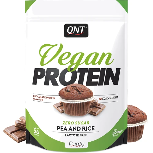 Протеин QNT Vegan Protein 500 g /25 servings/ Chocolate Muffin: Пол Унисекс