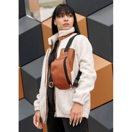 Женская поясная сумка Sambag Tirso MSH коричневая (80111027): Страна производитель Украина