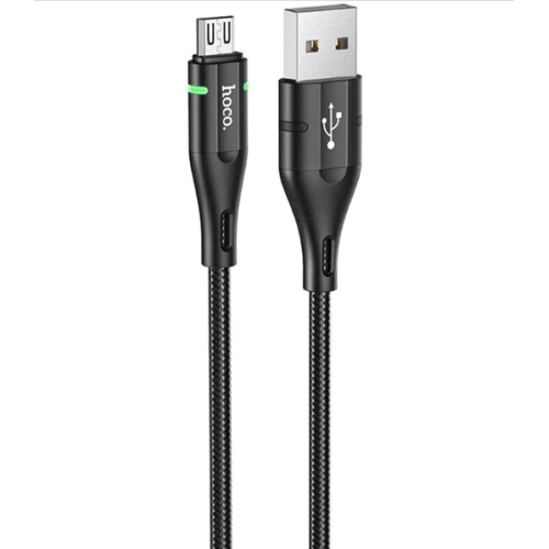 Кабель Hoco USB Cable to MicroUSB U93 2.4A 1.2m Black фото 3