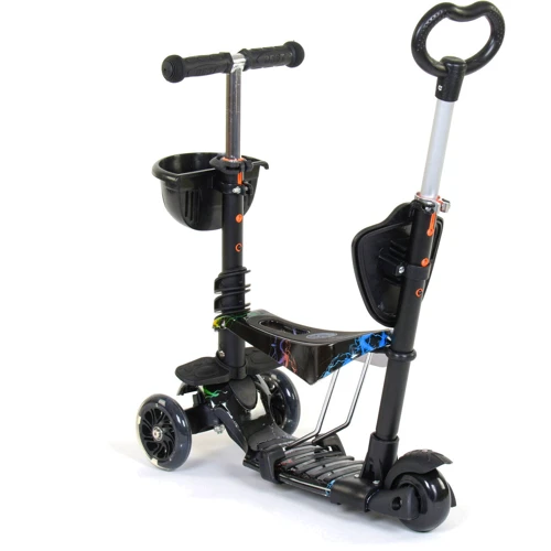 Самокат детский 5 в 1 Best Scooter черный (35110): Количество колес 3