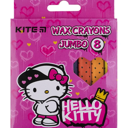 Крейда воскова Kite Jumbo Hello Kitty 8 кольорів (HK21-076)