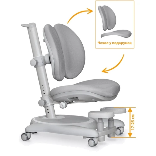 Дитяче крісло Mealux Ortoback Duo Base Grey (Y-510 G Base) фото 7