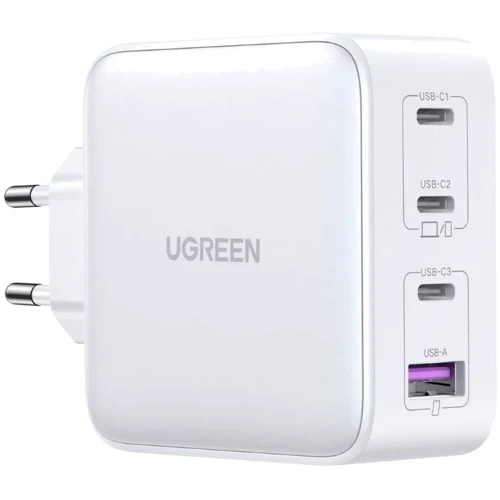 Зарядний пристрій Ugreen Wall Charger USB+3xUSB-C CD226 GaN 100W White (15337): Сила струму 2.4А и более