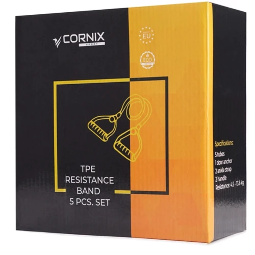 Эспандер Cornix набор трубчатых 5 шт 4.5-13.6 кг XR-0255