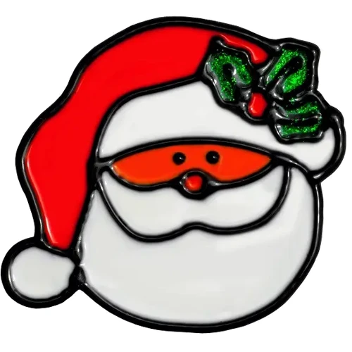 Наклейка новогодняя для окон House of Seasons 10 см Санта (8718861423419SANTASLISTOM)
