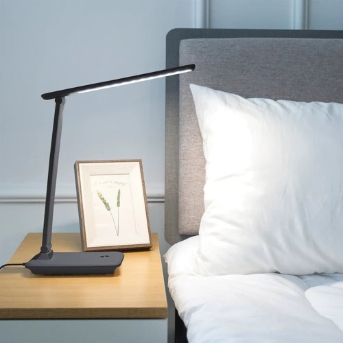 Лампа настільна OSRAM Panan DISK FOLD SQ 6.5W 3000К 4000К 6500К з димером, чорний (4099854363887)