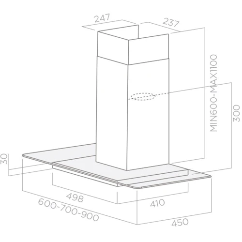 Витяжка Elica FLAT GLASS IX A / 60: Тип фільтра повітря Рециркуляція, Відведення