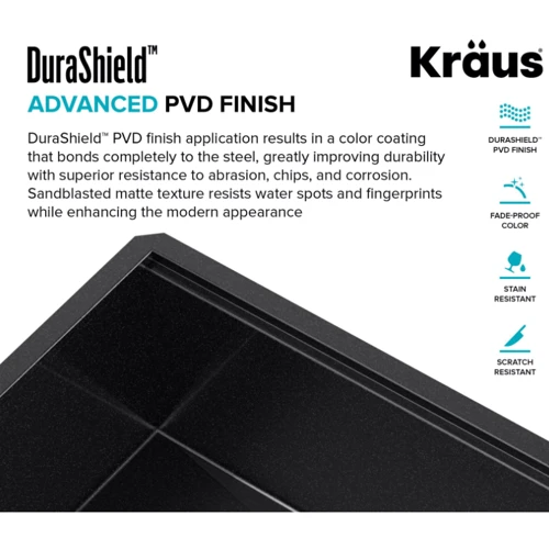 Кухонна мийка Kraus KWF410-33/PGM