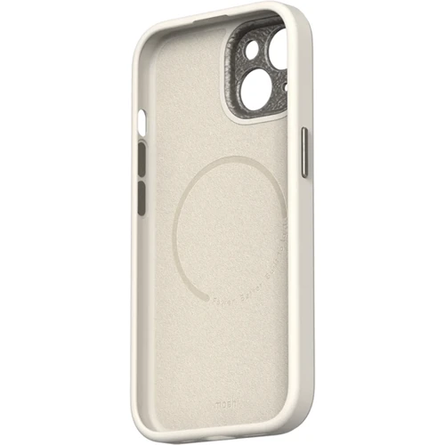 Чехол для iPhone Moshi Napa Slim Hardshell Case Eggnog White (99MO231109) for iPhone 15: Материалы искусственная кожа