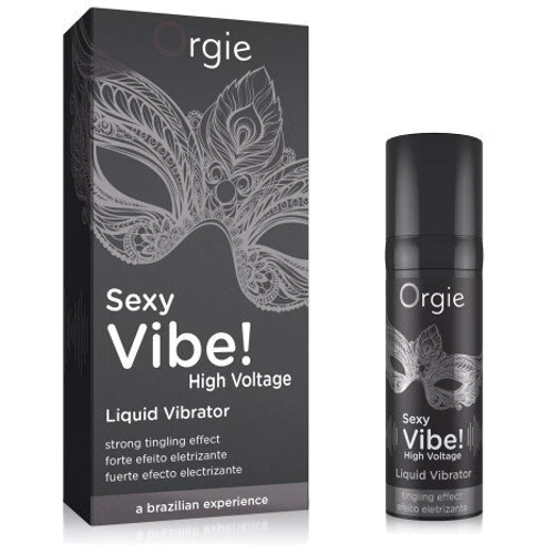 Жидкий вибратор Orgie Sexy Vibe! High Voltage, 15 мл, эффект мурашек + очень мощная вибрация
