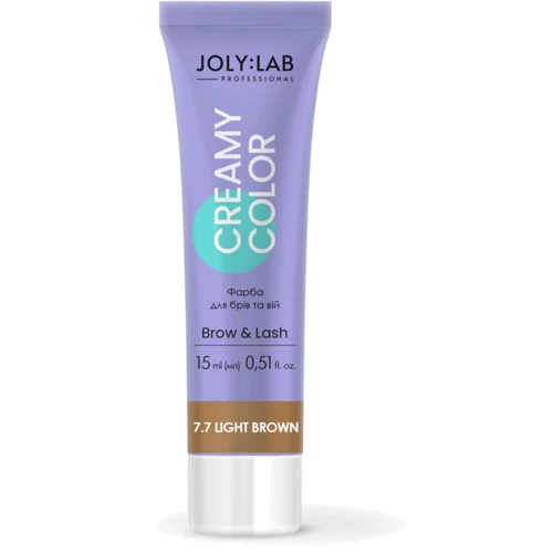 JolyLab Creamy Color Краска для бровей и ресниц светло-коричневая 15 ml фото 5