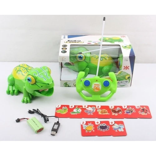 Лягушка на радиоуправлении A-Toys BN066 (кушает букашек, пульт, свет, звук)