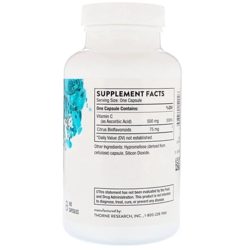Thorne Research Vitamin C With Flavonoids 180 Caps Витамин С (аскорбиновая кислота): Тип Витамин C
