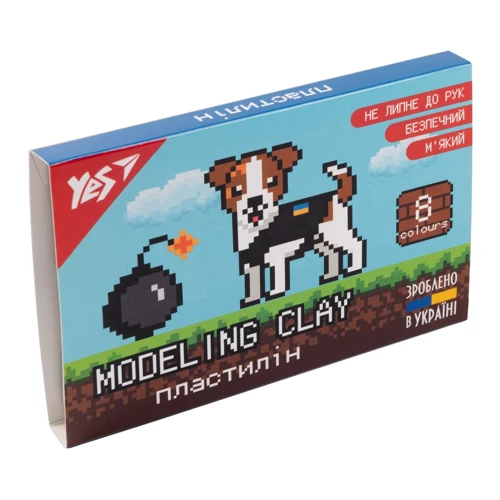 Пластилин YES 8Bit UA 8 цветов 160 г (540644)