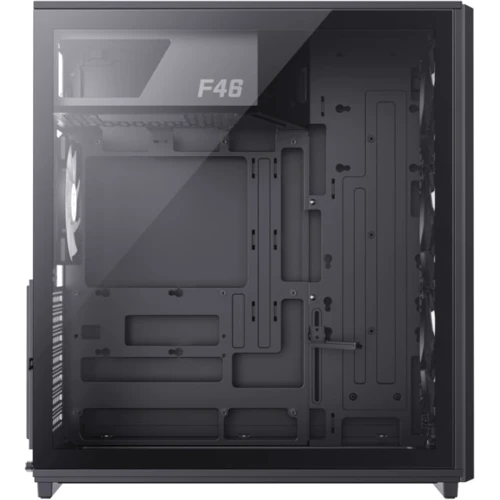 Корпус GameMax F46 BK: Материал передней панели пластик и металл
