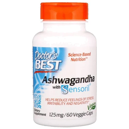

Doctor's Best Best Ashwagandha Featuring Sensoril 125 mg 60 Veggie Caps Ашваганда