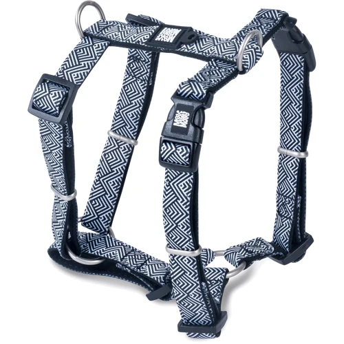 Шлейка для собак Max & Molly Urban Pets H-Harness - Mykonos Black/L 2 см 70-98 см (4255636801088)