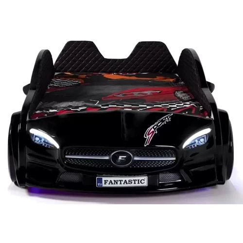 Детская кровать машина Fantasy Mercedes черная фото 6