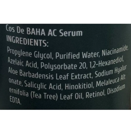 Cos De BAHA AC Azelaic Acid Hinokitiol Clear Skin Serum Сыворотка против акне 30 ml: Пол Для женщин