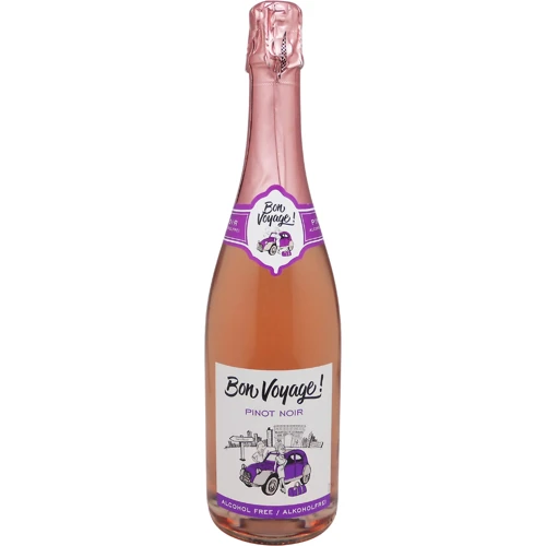 Вино игристо Bon Voyage Pinot Noir Alcohol Free Sparkling Rose розовое полусухое безалкогольное 0.75 (VTS1313830)