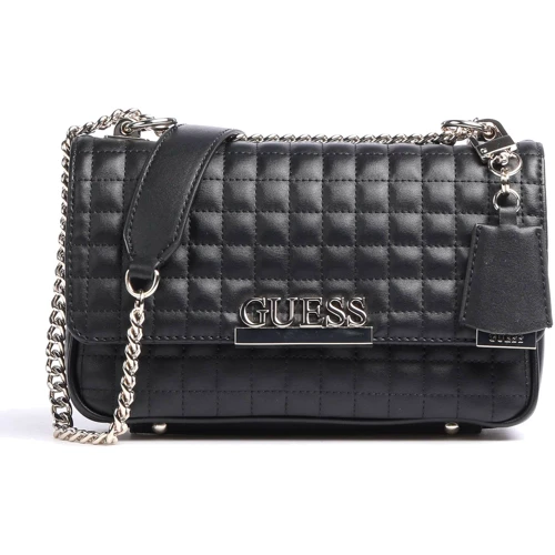 Женская сумка через плечо Guess Matrix Convertible Xbody Flap черная (HWVG7740210-BLA)