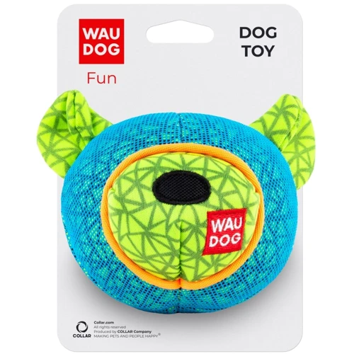 Іграшка для собак WAUDOG Fun Ведмедик 12х11см блакитний (62052)