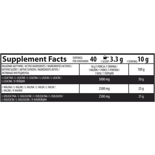 Аминокислота для спорта OstroVit BCAA 2-1-1 400 g /40 servings/ Lemon: Вкус Лимон