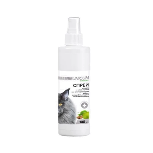 Спрей Unicum Organic от блох и клещей для кошек на натуральной основе 100 мл (UN-027)