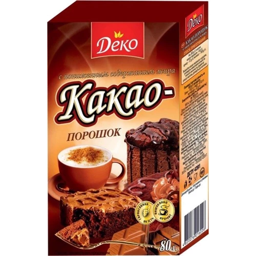 Упаковка какао Деко Темне 6х80 г (4820076016226) фото 1