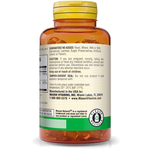 Mason Natural Vitamin A & D3 Витамины А и Д3 100 капсул: Тип Витамин A