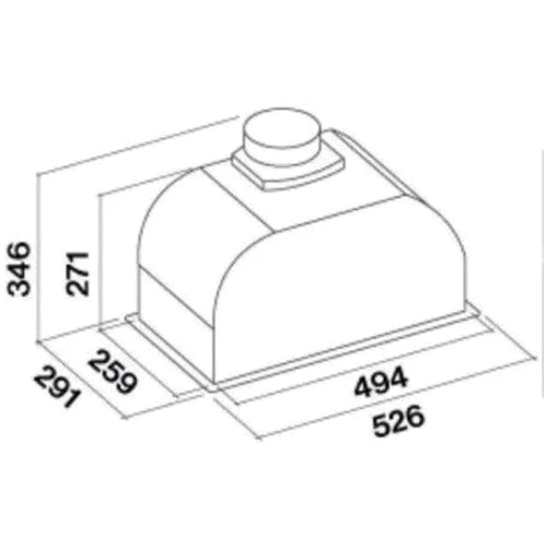 Витяжка Falmec GRUPPO INCASSO BURANO 50 E.P. BLACK (CBIN50.E9P2#ZZZN460F): Матеріал корпусу нержавеющая сталь