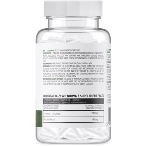 OstroVit L-Theanine Л-теанін 90 капсул: Тип L Теанін