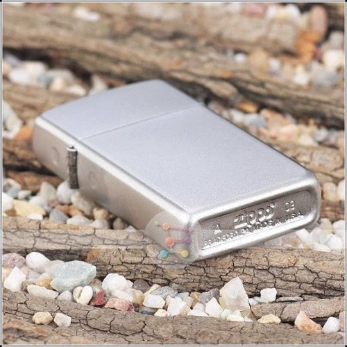 Зажигалка Zippo Satin Chrome узкая (1605) фото 3