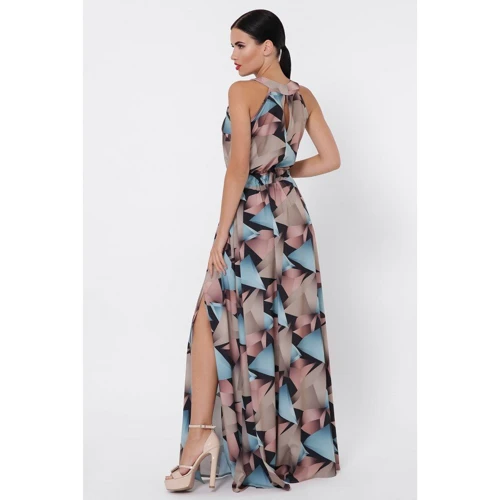 Сарафан FashionUp SRF-1628I 44 черный повседневный длинный макси: Состав Полиэстер, Шелк, Эластан