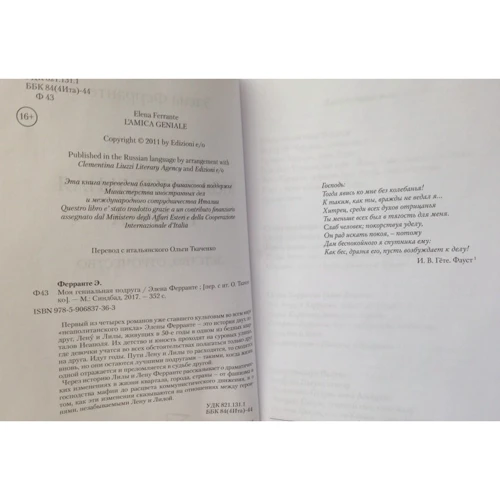 Комплект книг Елена Ферранте "Неаполітанський квартет": Моя геніальна подруга + Історія нового імені + Ті, хто йде, і ті, хто залишається + Історія про зниклого дитину: Кількість сторінок 352 / 512 / 448 / 480