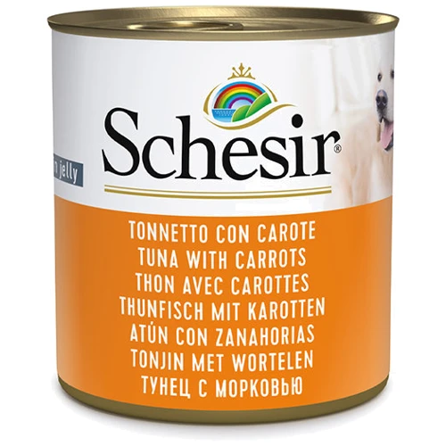Влажный корм Schesir Tuna With Carrots Тунец с морковью в желе для собак 285 г (59248)