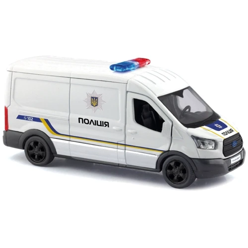 Автомодель TechnoDrive Ford Transit Van Полиция (250343U): Материал Металл