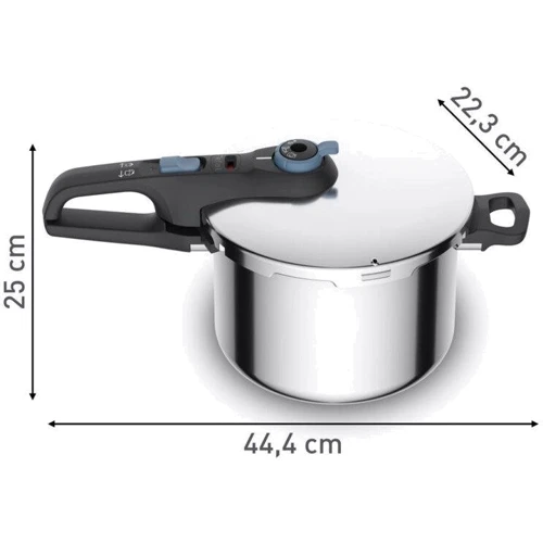 Скороварка Tefal Secure Trendy з паровим кошиком 4 л (P2580402): Діаметр, см 15.5